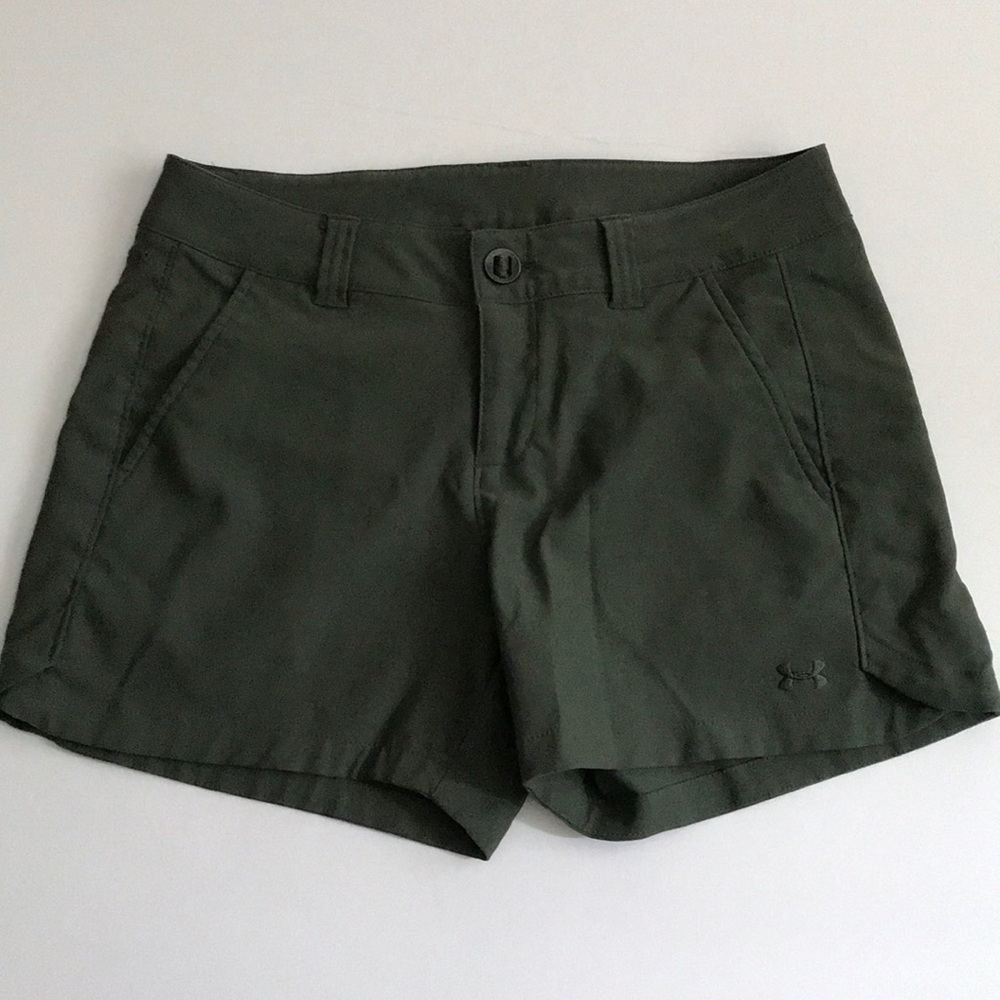 Olive green HeatGear shorts
